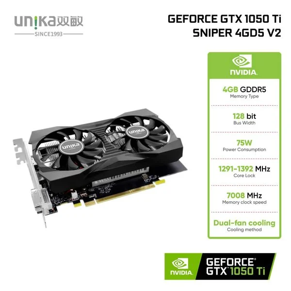 VGA UNIKA GTX1050 Ti SNIPER 4GB DDR5 V2