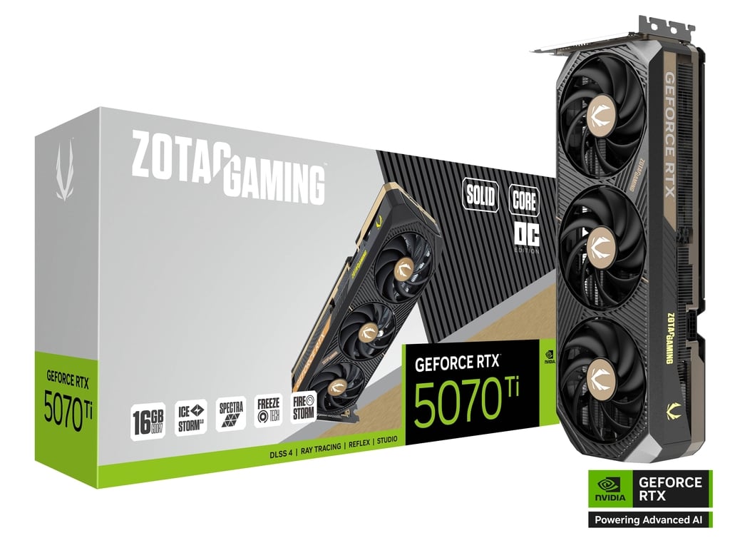 VGA ZOTAC GAMING GeForce RTX 5070 Ti SOLID CORE OC