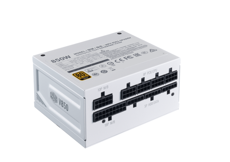 Nguồn Cooler Master V SFX Gold 850W A/EU Cable - White Edition