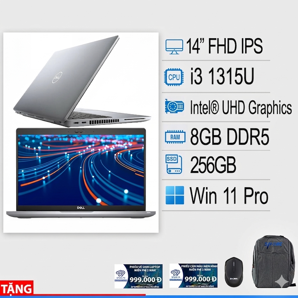 Dell Latitude 3450 Core™ i3-1315U/ 8GB DDR5/ 256GB SSD/ UHD Graphics/ 14″ FHD (1920X1080)/ Backlist Copilot Hotkey KB / W11 Pro