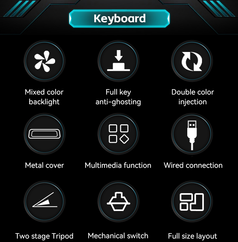 Bàn phím Mechanics Darkflash DK104