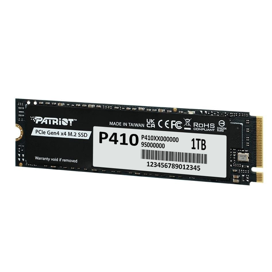 SSD Patriot P410 1TB PCIe Gen4 x4 NVMe, M.2 2280 (P410P1TBM28H)