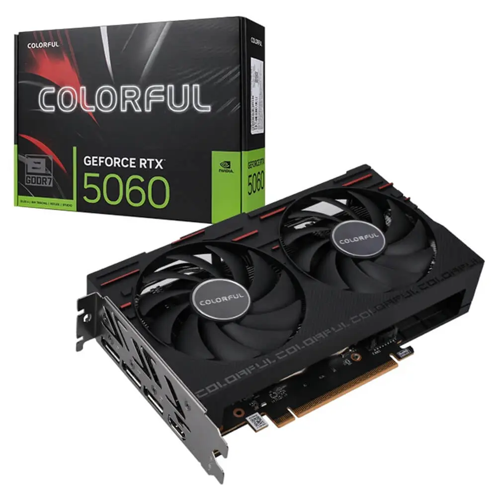 VGA Colorful GeForce RTX 5060 Gaming DUO 8GB-V – 8GB GDDR7