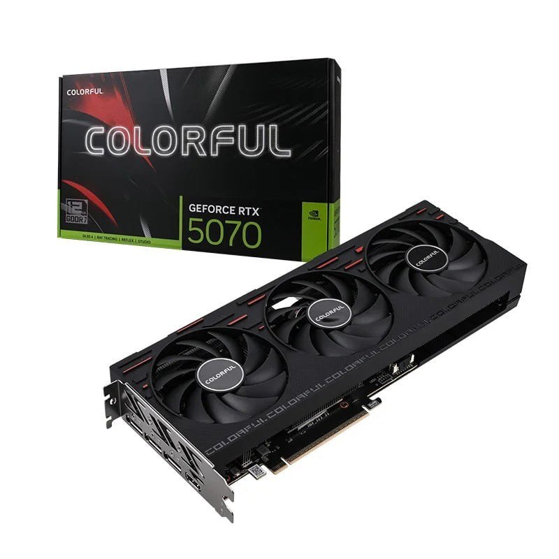 VGA Card màn hình NVIDIA GeForce RTX 5070 Colorful Gaming 12GB-V | 12GB GDDR7, 6144 CUDA, 3 Fan, 650W