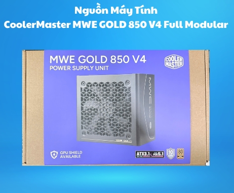 Nguồn máy tính Cooler Master MWE Gold V4 850 FM BL ATX 3.1 80 Plus Gold 850W/ Full-Modular