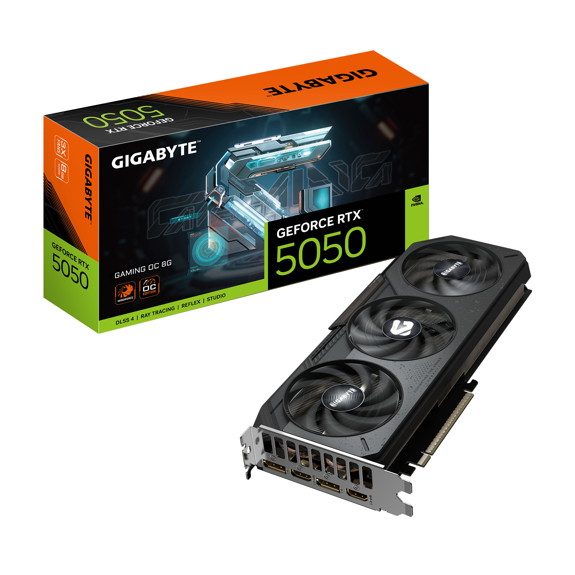 VGA Gigabyte GeForce RTX 5050 GAMING OC-8GB GV-N5050GAMING OC-8GD GDDR6