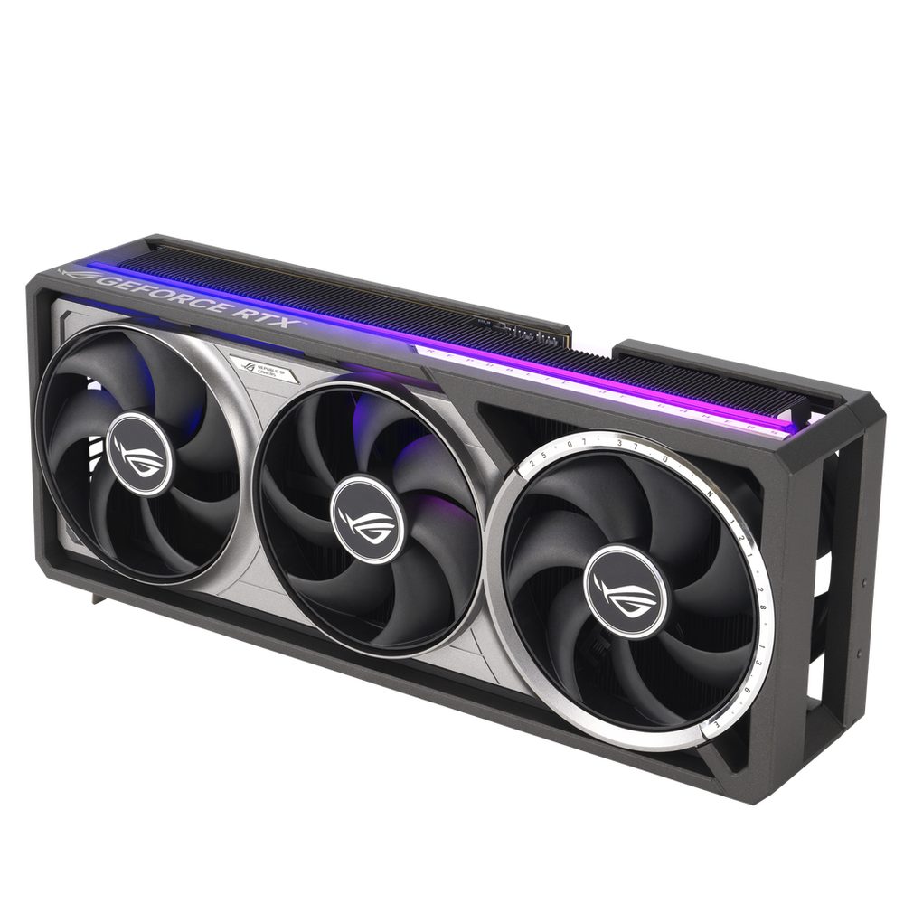 ASUS ROG Astral RTX 5080 16GB OC mặt trước quạt Axial-tech và dải ARGB