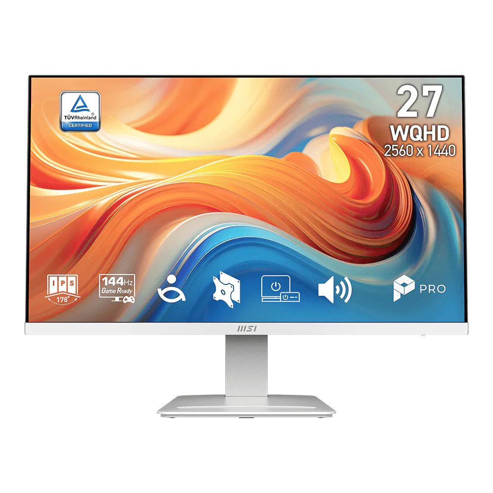 Màn Hình MSI PRO MP273QW E14 27 inch 2K (IPS, WQHD, 144Hz, 1ms, Màu Trắng)