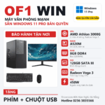 SP- OF1 WIN PC văn phòng Athlon 3000G 8GB 128GB sẵn Windows 11 Pro bản quyền, case VSP kèm màn hình Hikvision 22 inch