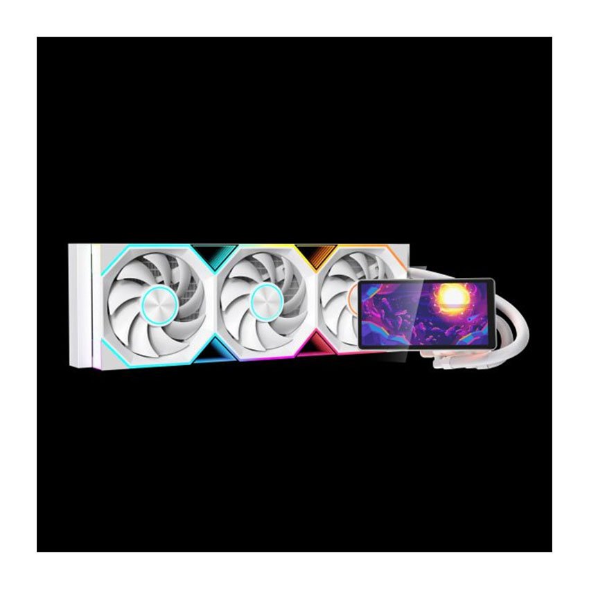Tản nhiệt nước Leopard Pro Flow 360 | ARGB Display, Trắng