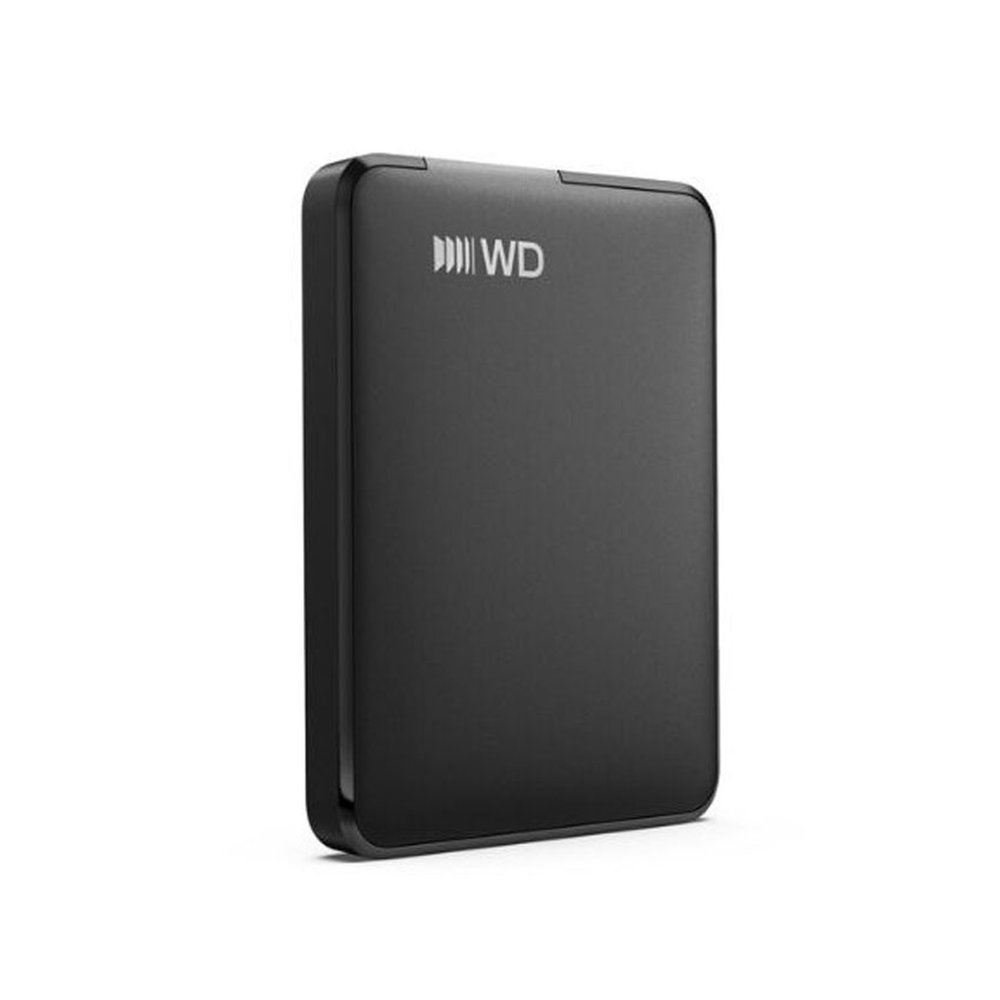 WD Elements Portable 5TB USB-C góc nghiêng, logo WD trên thân máy
